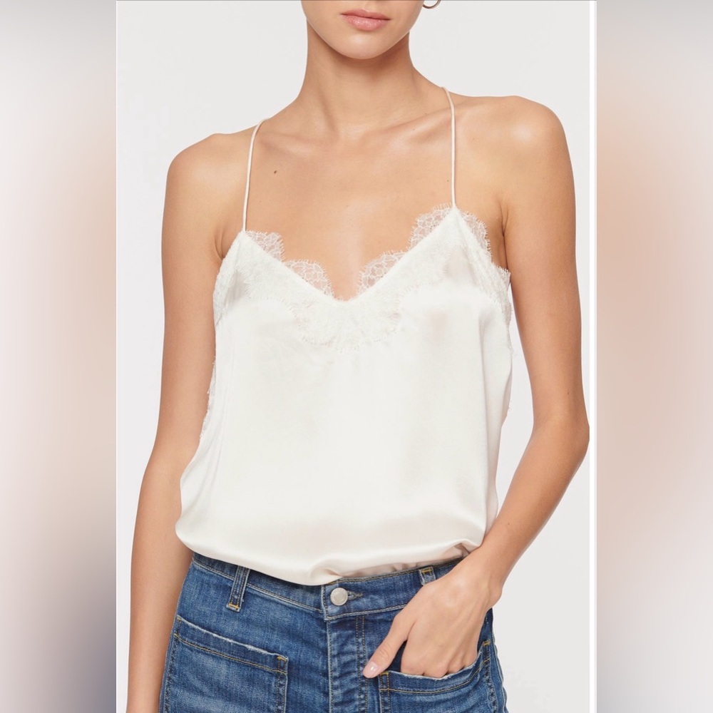 Cami NYC Blush Satin Lace Top